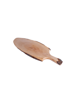 Tagliere con manico e corteccia in legno di ontano