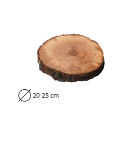 Sottopiatto in legno di ontano con corteccia per cucina e tavola 2